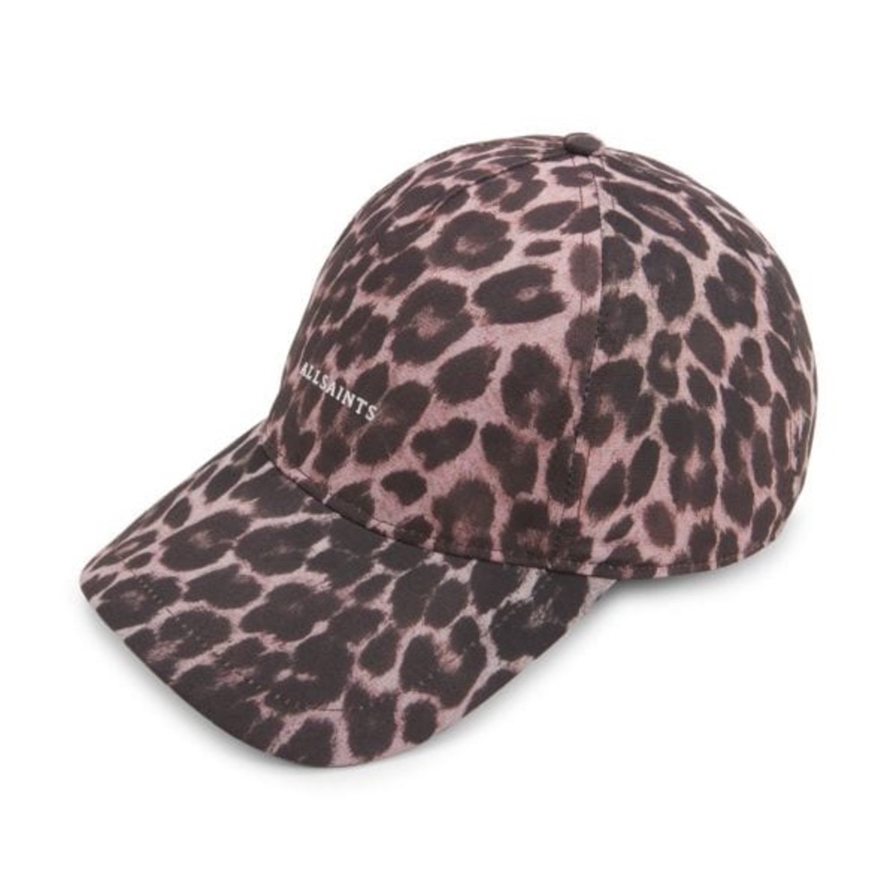 ALLSAINTS Kuoza Leopard Print Logo Baseball Cap